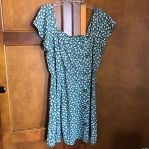 Floral Dress with Buttons from Sienna Sky